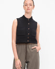 Cotton Waistcoat, Black