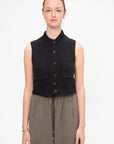 Cotton Waistcoat, Black