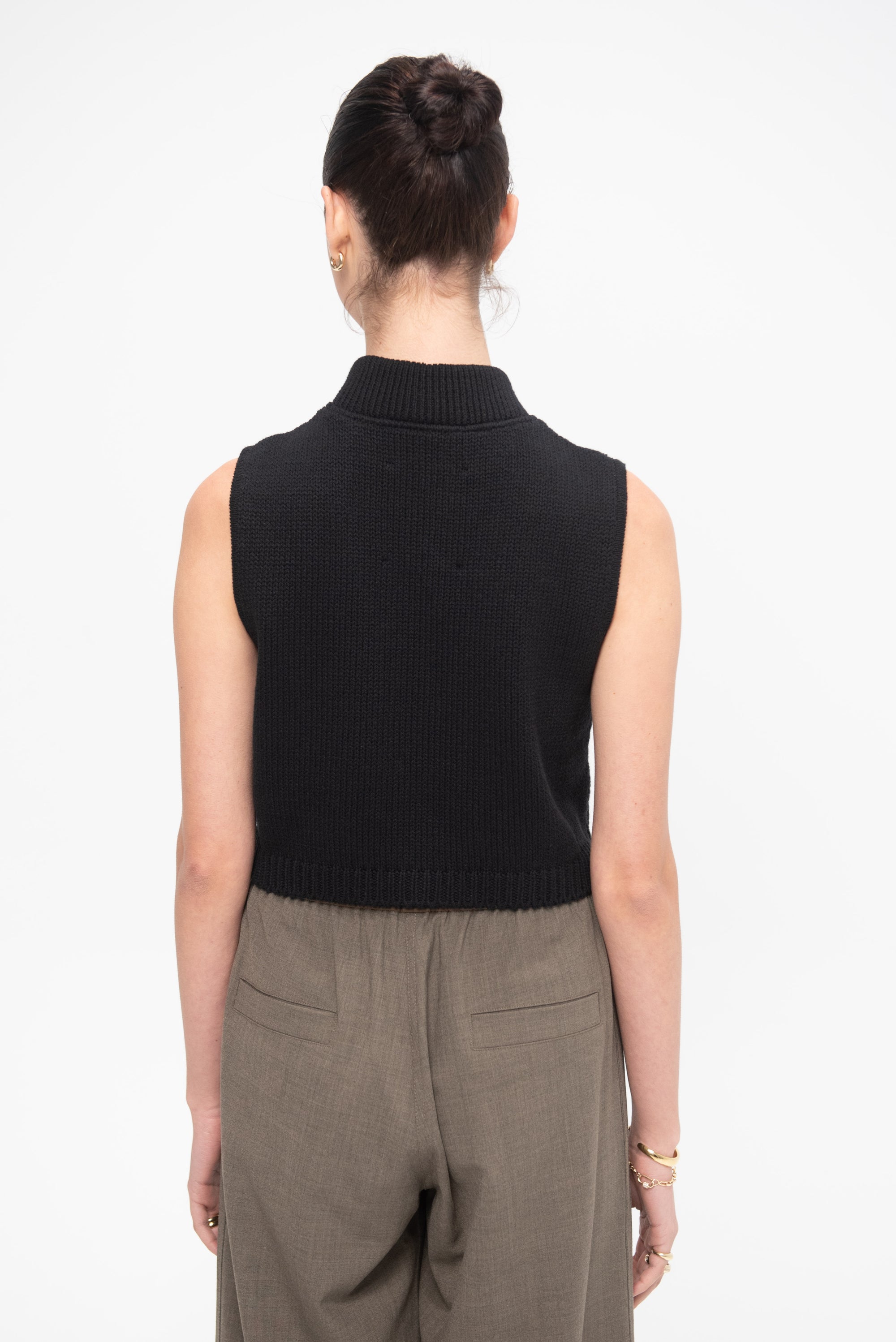 Cotton Waistcoat, Black