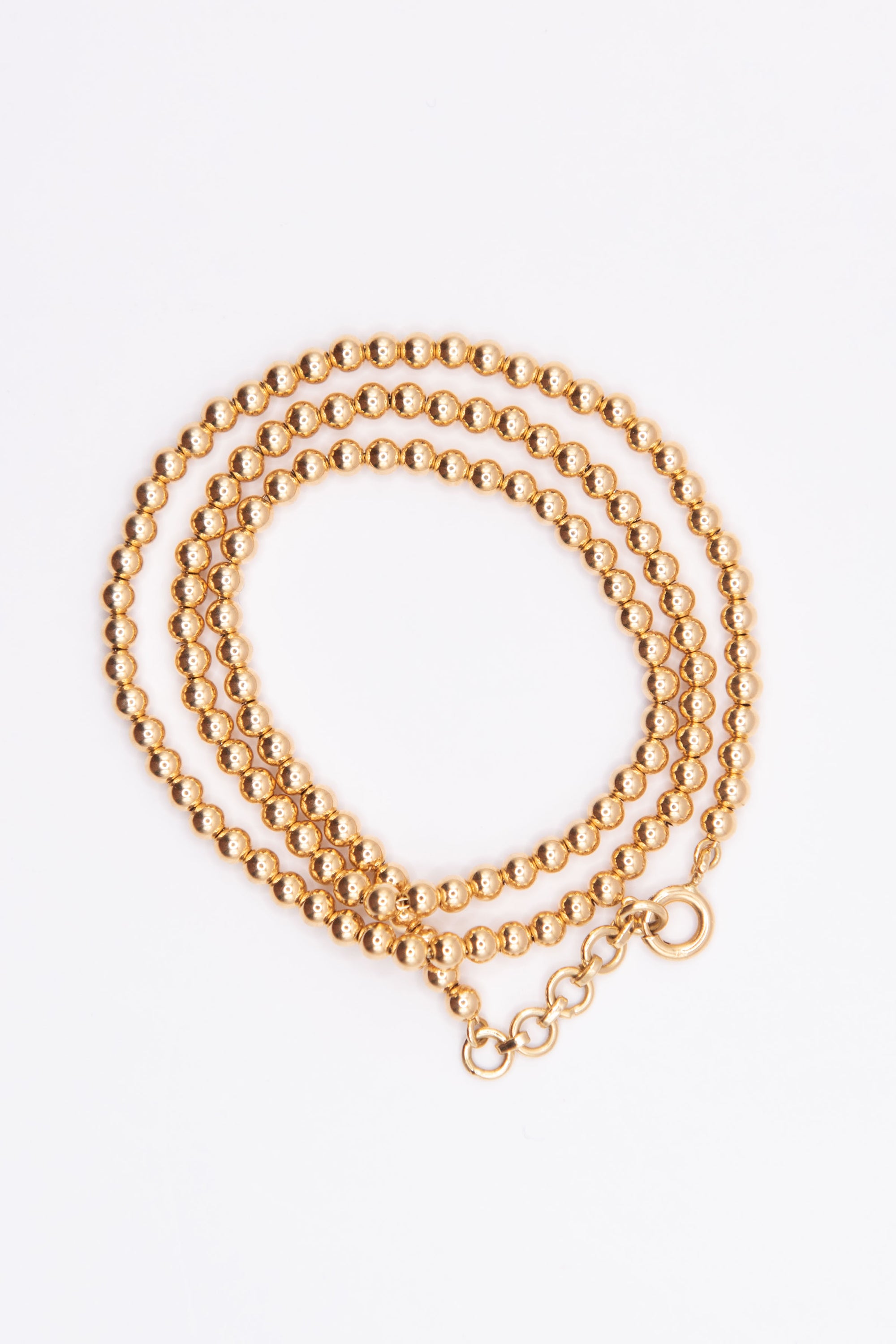 JOANNA DAHDAH - 3mm Beads Necklace, Yellow Gold