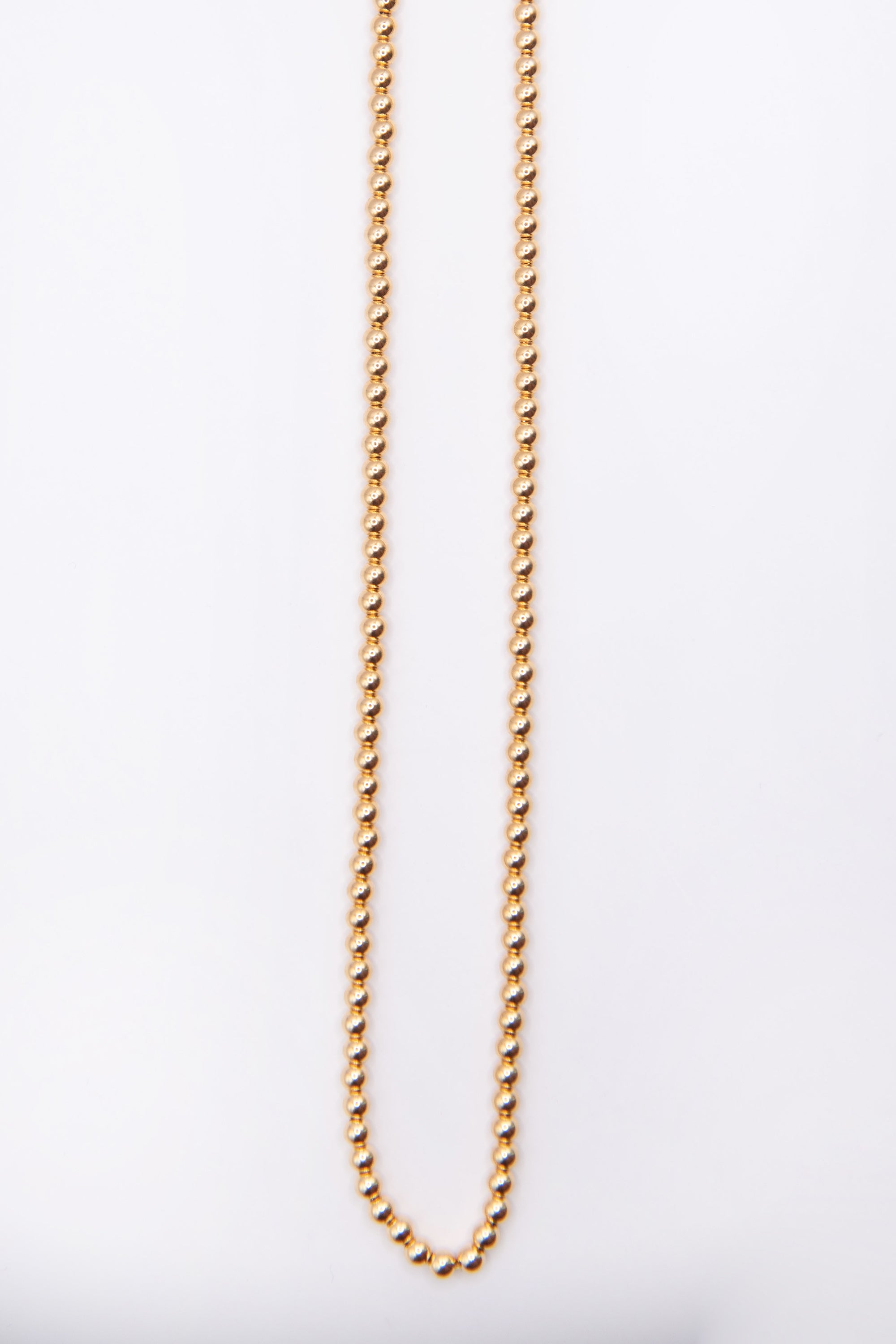 JOANNA DAHDAH - 3mm Beads Necklace, Yellow Gold