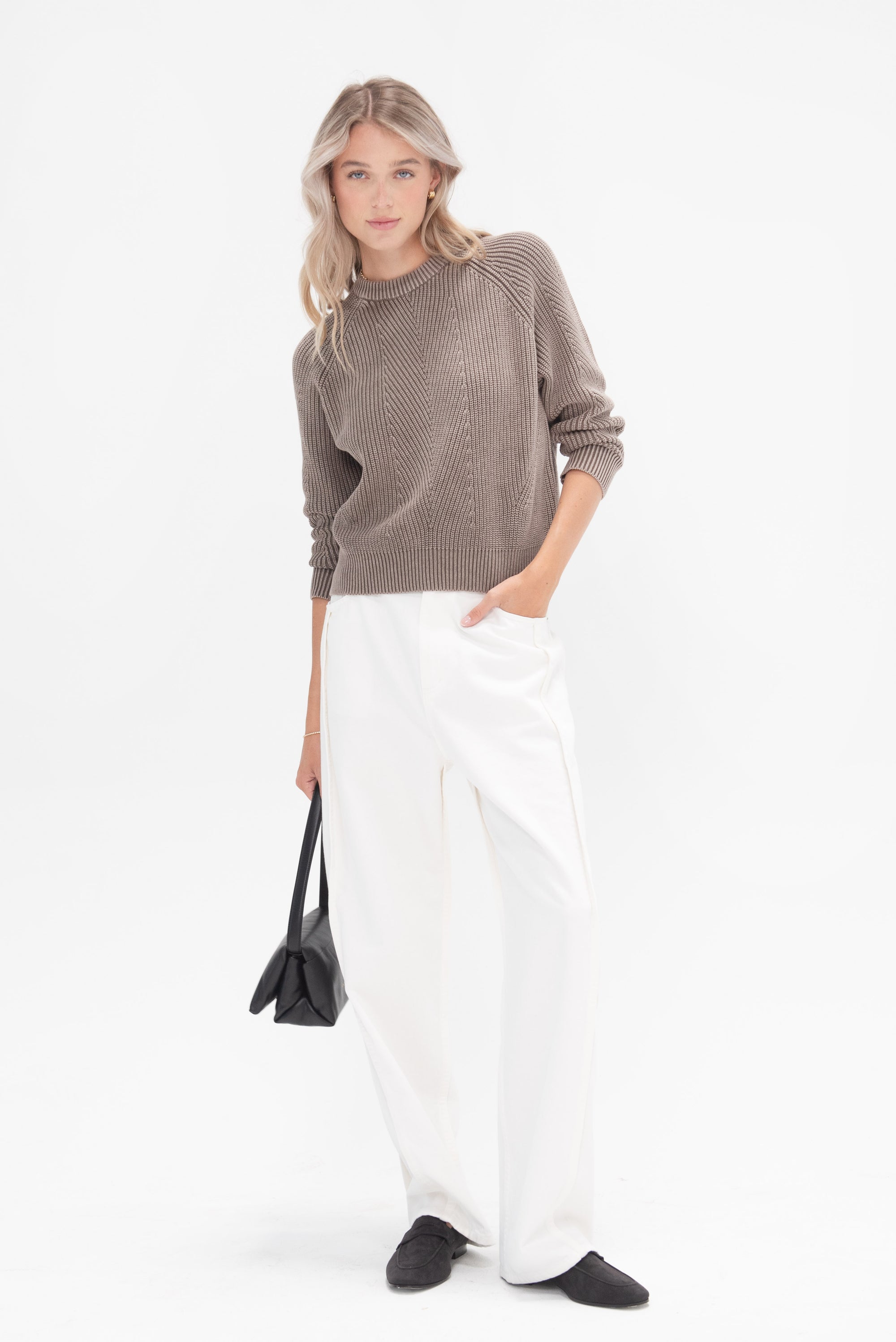 DEMYLEE - Chelsea Cotton Sweater, Bark