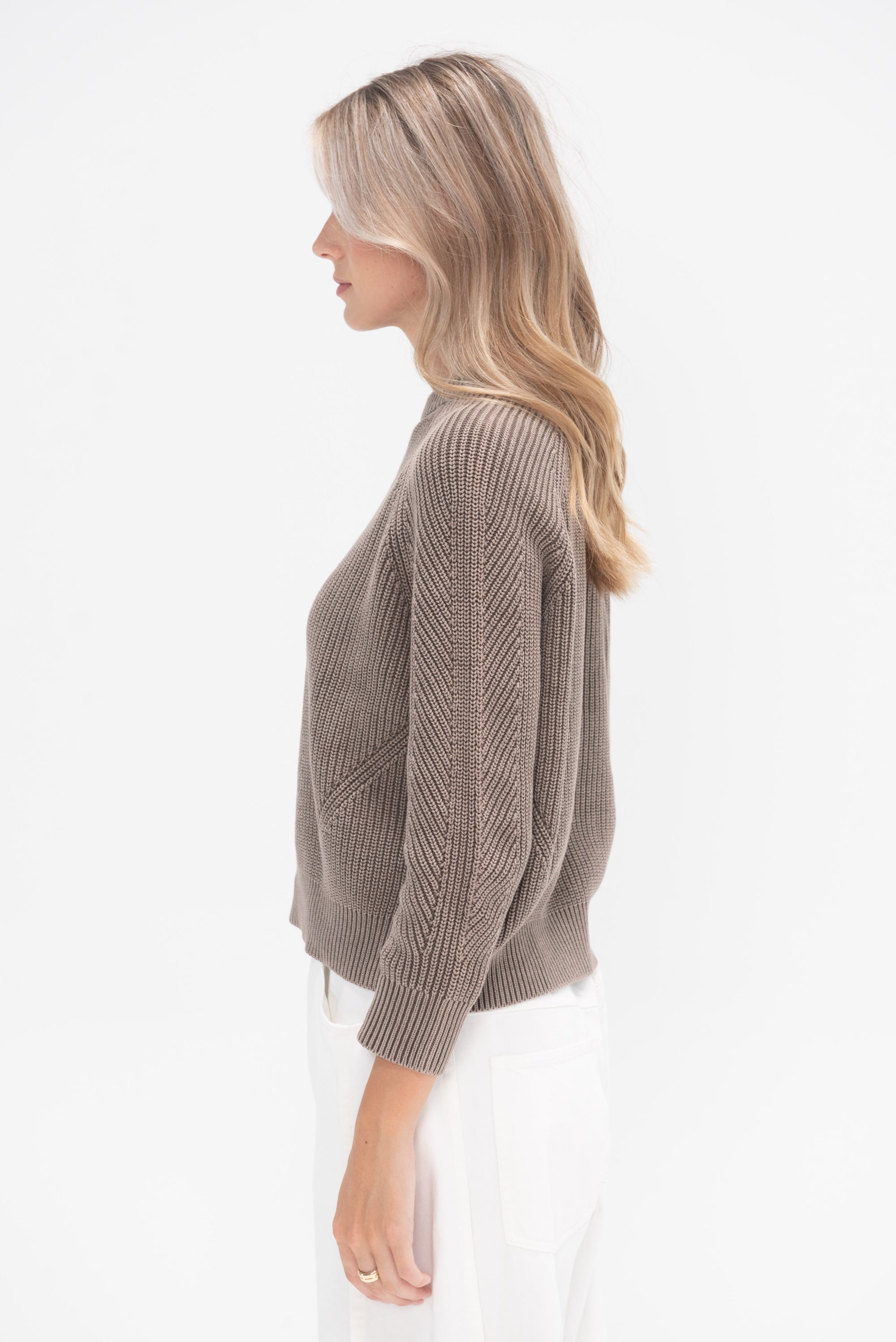 DEMYLEE - Chelsea Cotton Sweater, Bark