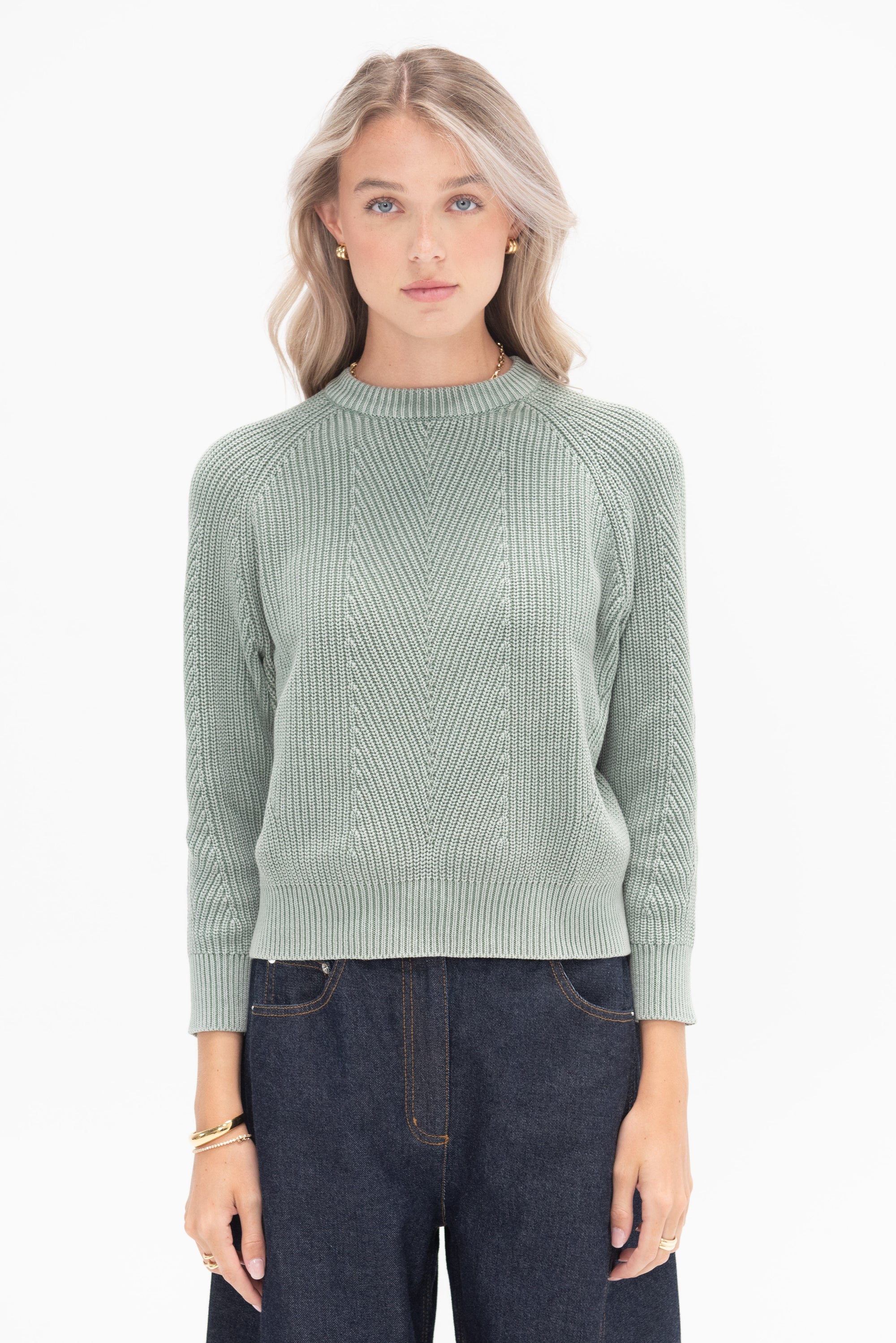 DEMYLEE - Chelsea Cotton Sweater, Sage