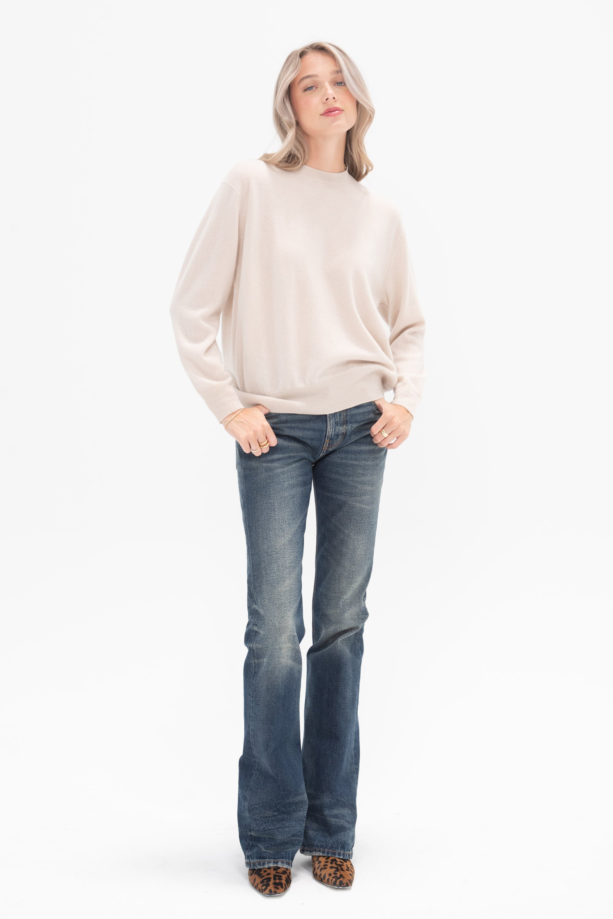 DEMYLEE - Eider Cashmere Sweater, Linen