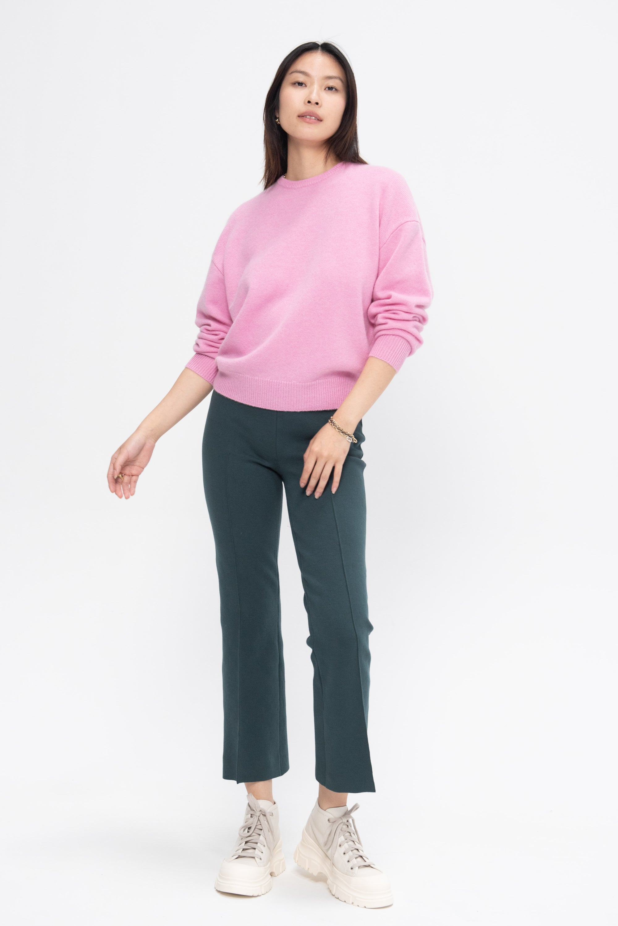 DEMYLEE - Artemis Cashmere Sweater, Bright Pink