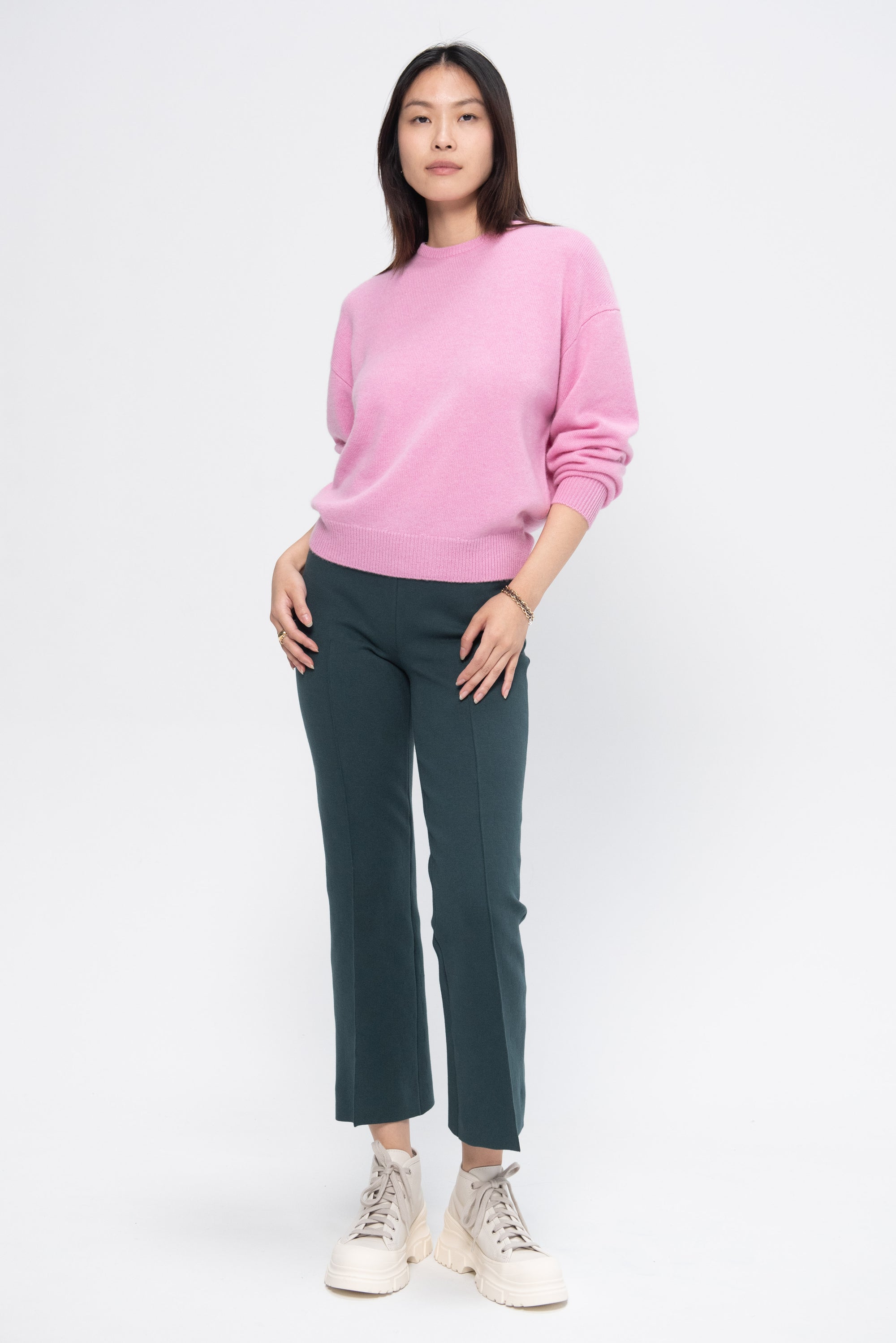 DEMYLEE - Artemis Cashmere Sweater, Bright Pink