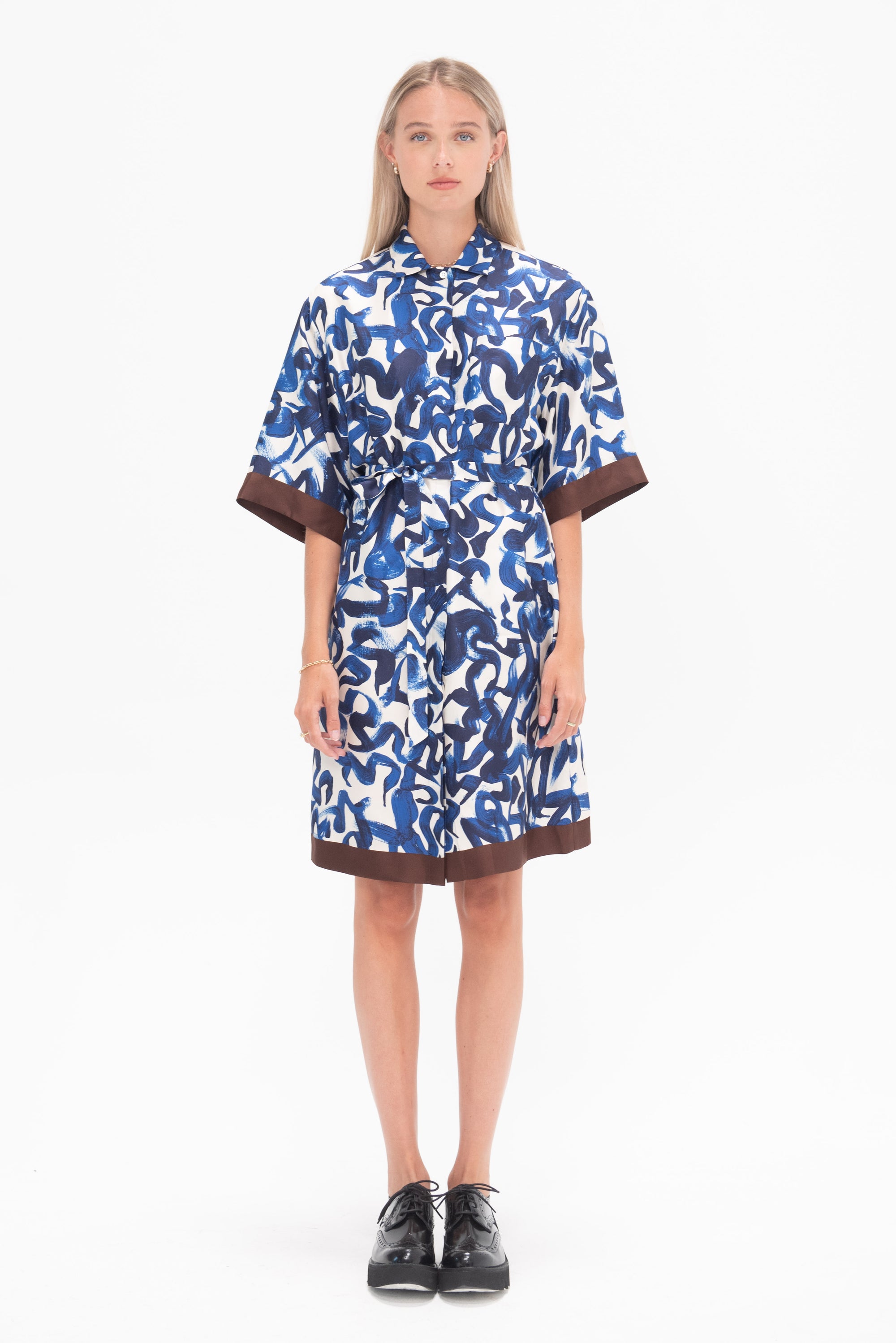 DRIES VAN NOTEN - Shirtdress, Dessin B