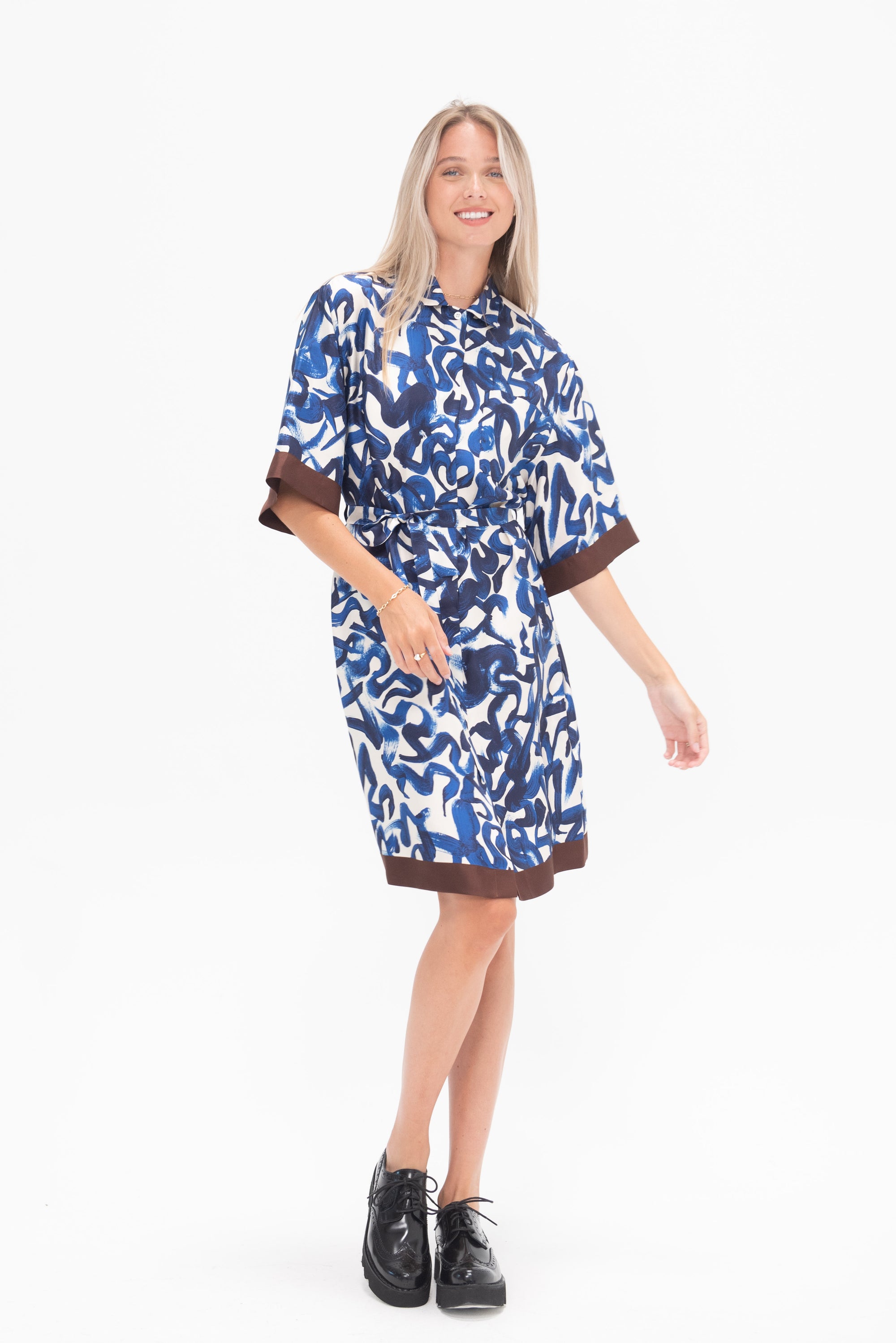 DRIES VAN NOTEN - Shirtdress, Dessin B