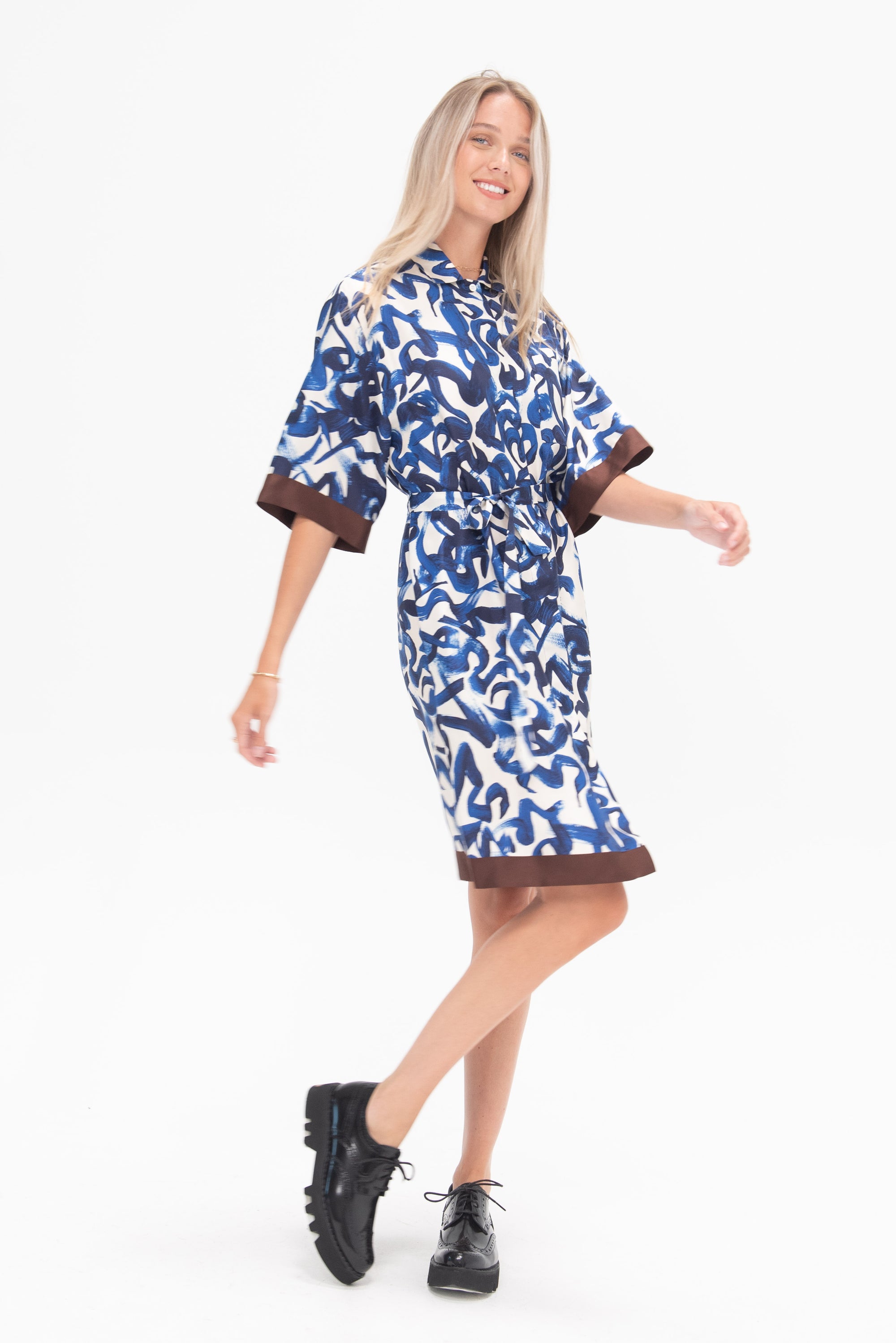 DRIES VAN NOTEN - Shirtdress, Dessin B