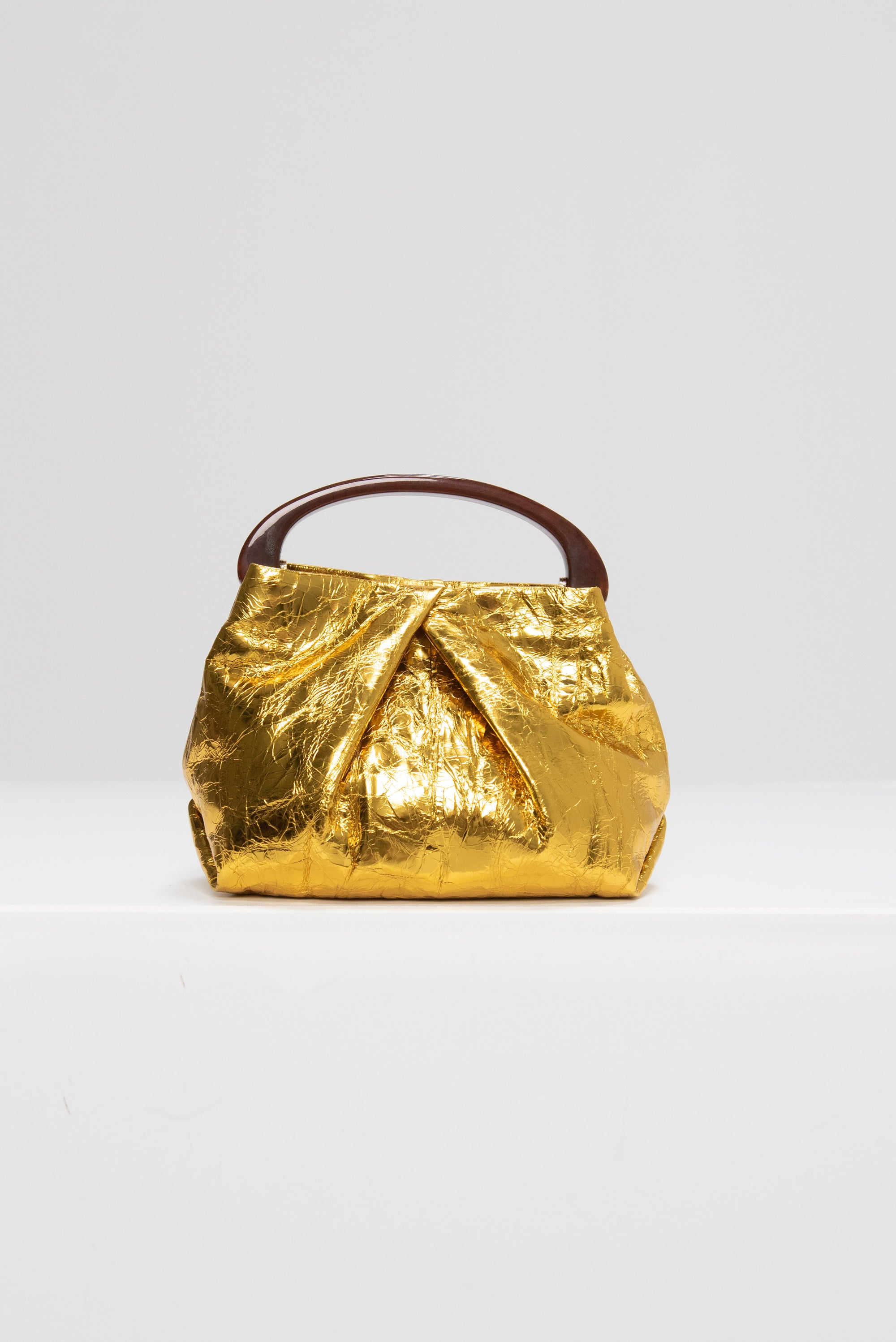 Small Leather Bag, Gold