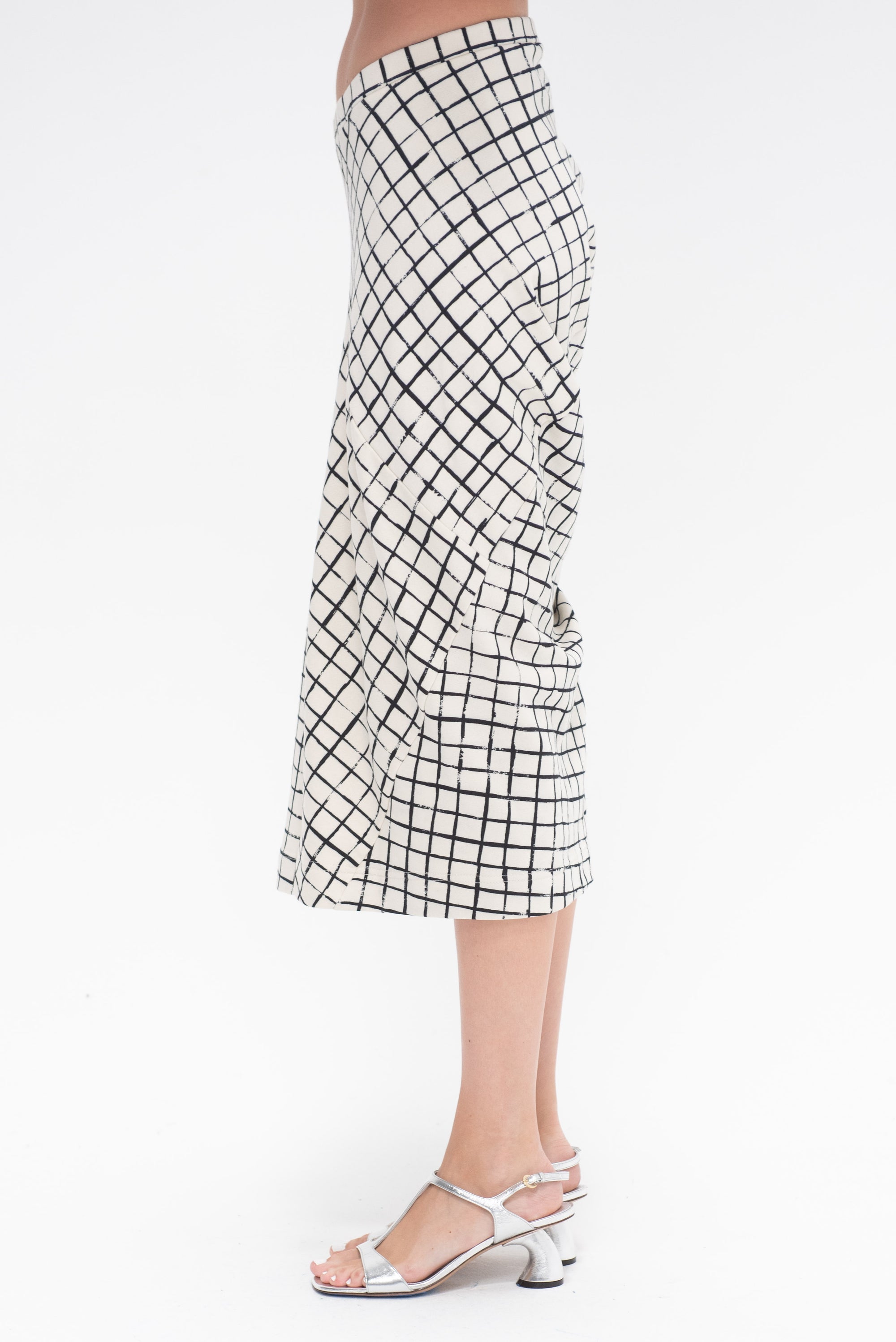 DRIES VAN NOTEN - Grid Skirt, Ecru