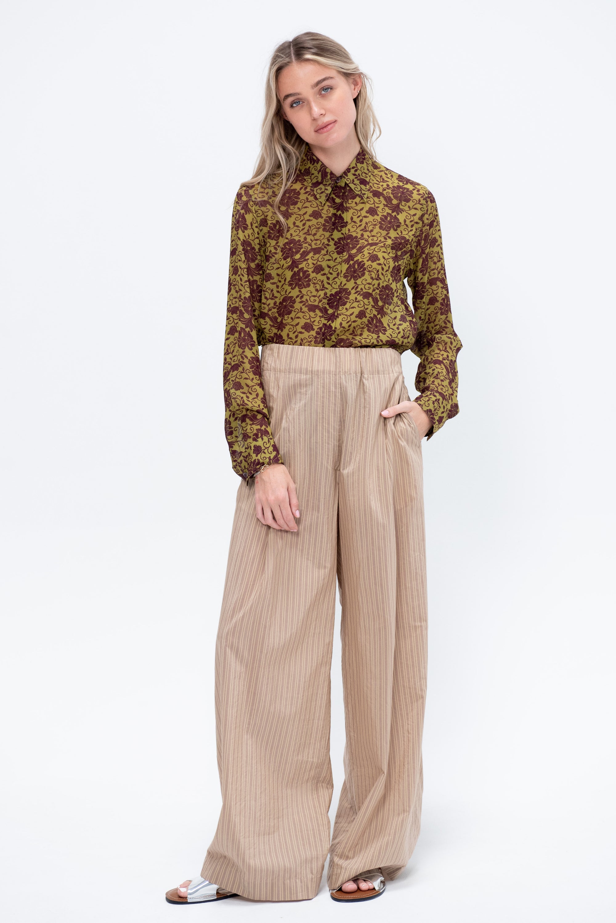 Wide Leg Pants, Sand