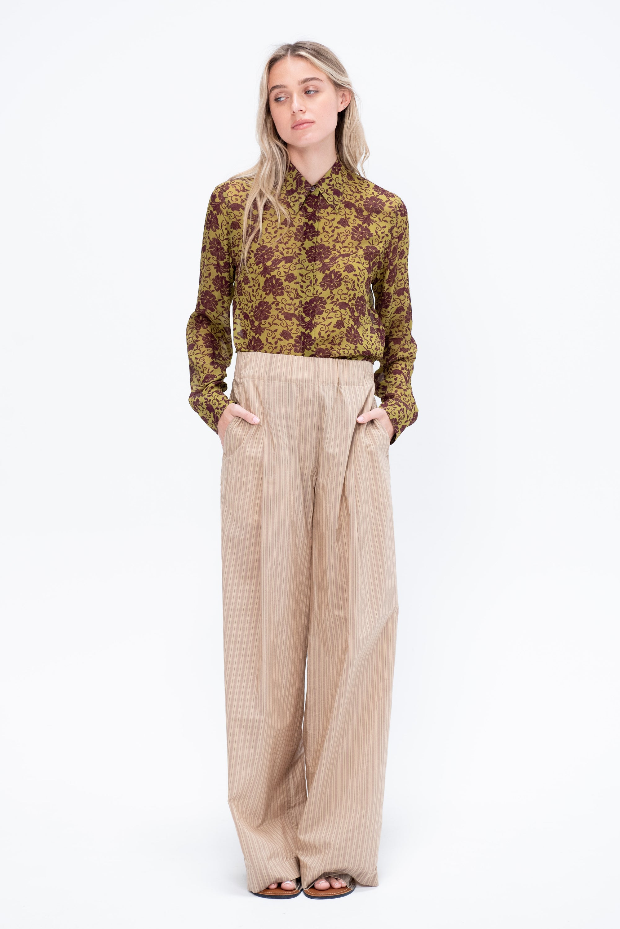 Wide Leg Pants, Sand