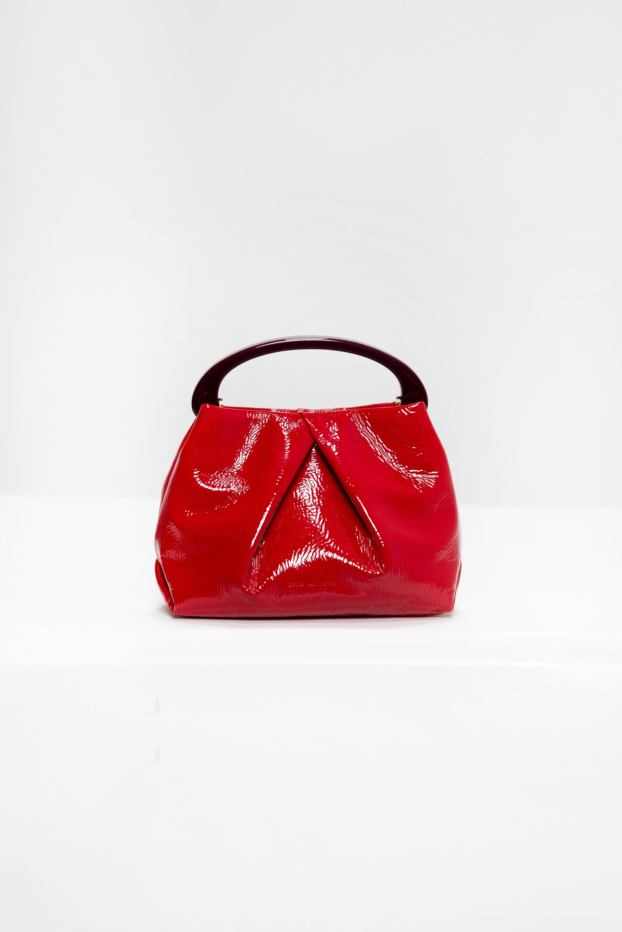 Small Leather Bag, Vermillion