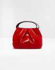 Small Leather Bag, Vermillion