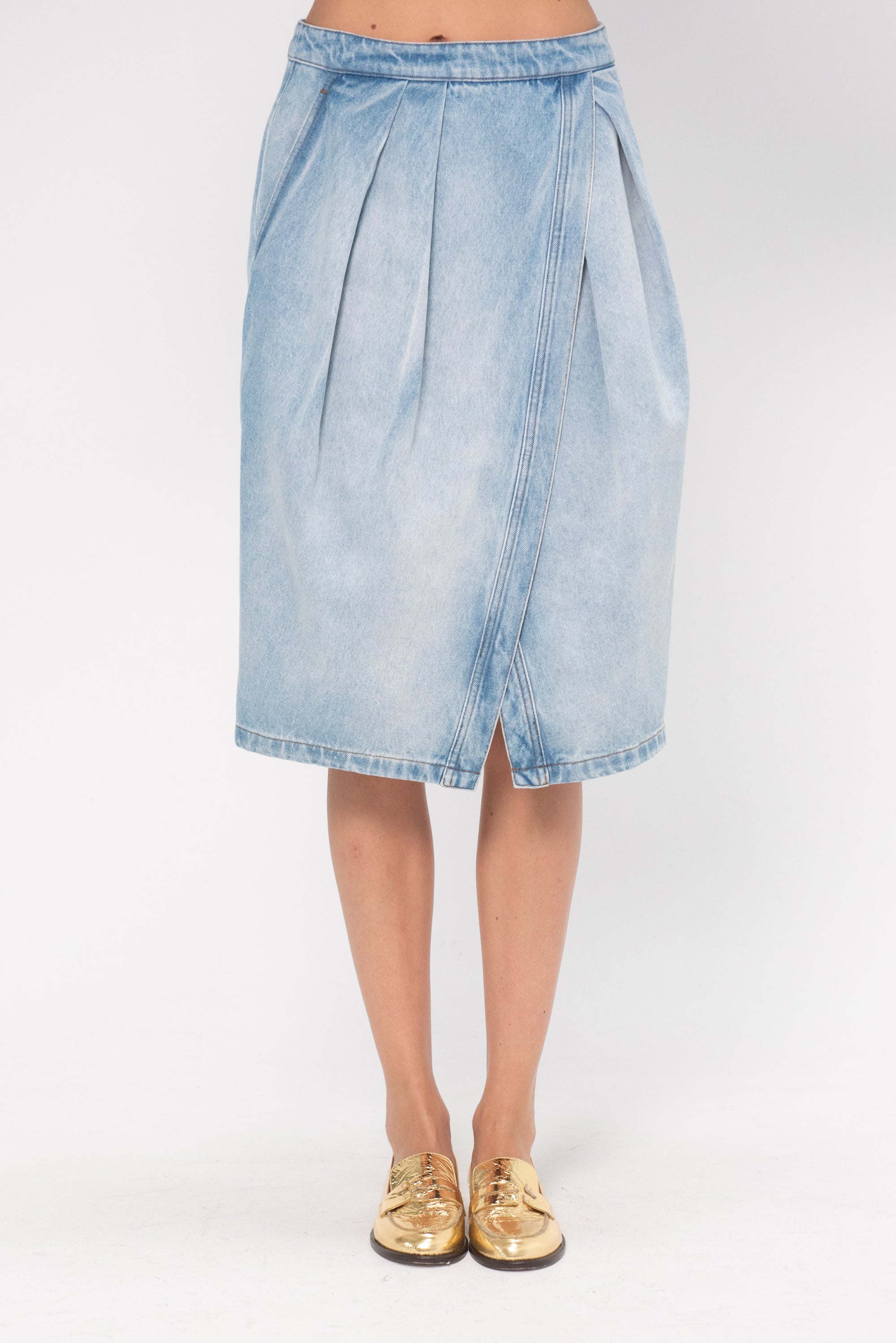 DRIES VAN NOTEN - Denim Skirt, Light Blue