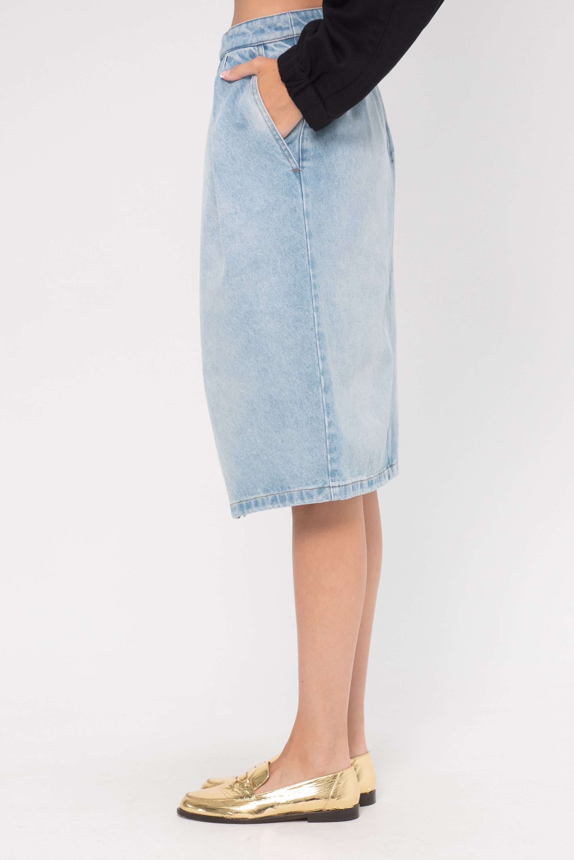 DRIES VAN NOTEN - Denim Skirt, Light Blue