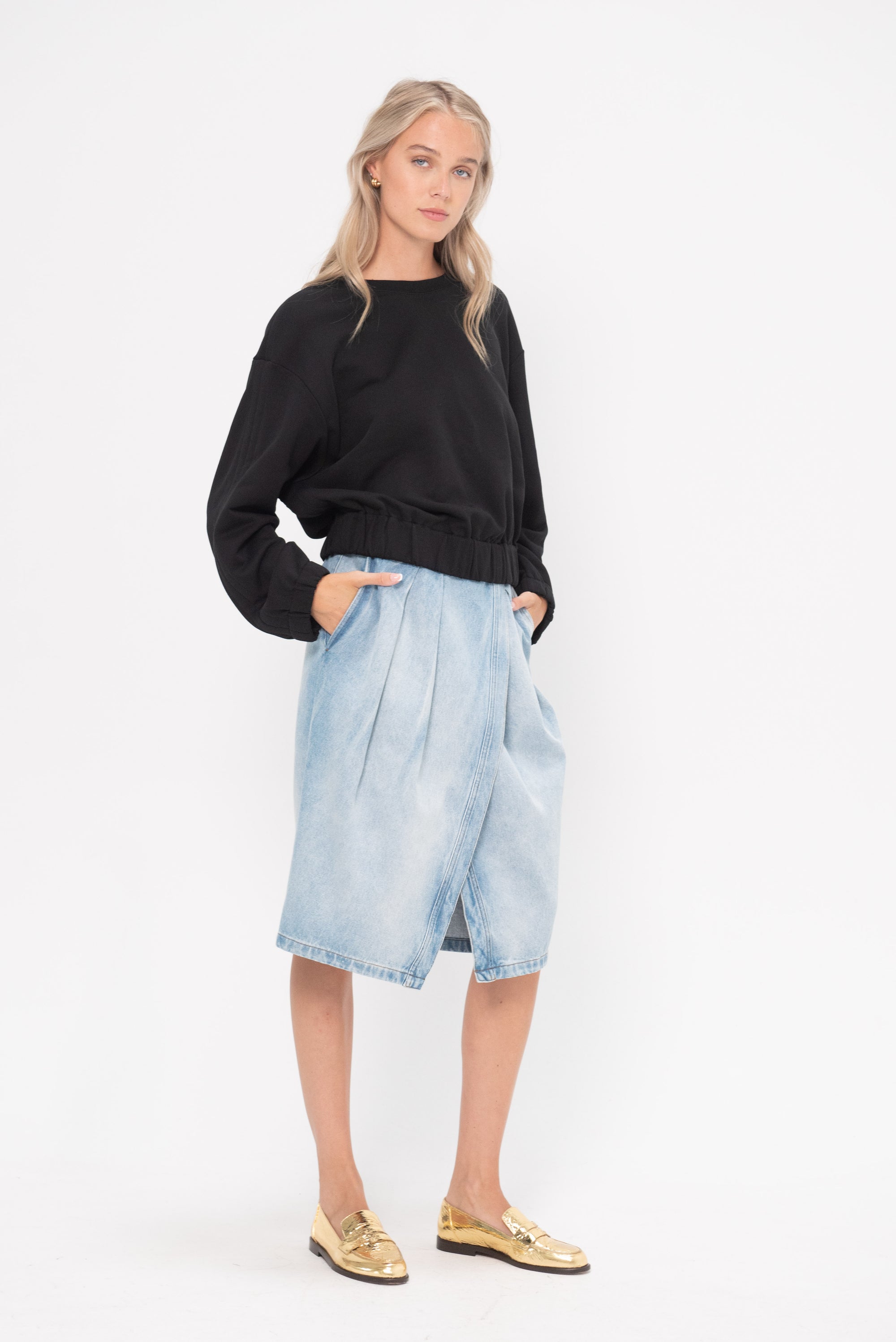 DRIES VAN NOTEN - Denim Skirt, Light Blue