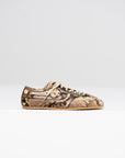 Snake Leather Sneaker, Beige