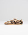 Snake Leather Sneaker, Beige