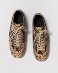 Snake Leather Sneaker, Beige