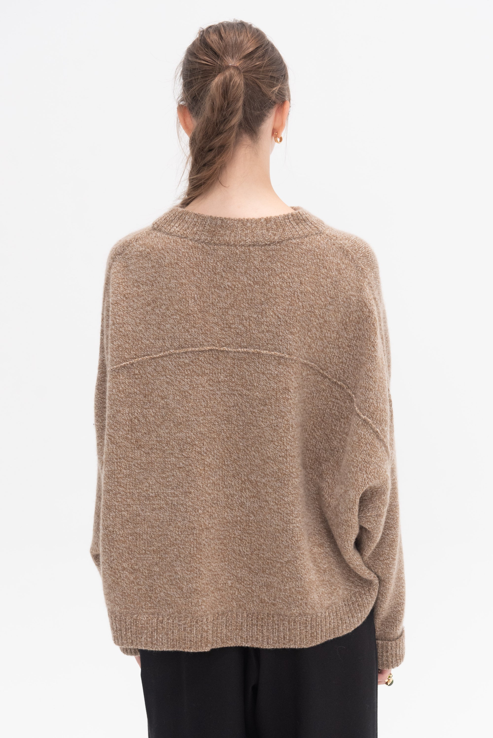 DUŠAN - Chunky Sweater, Dark Camel