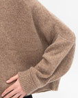 DUŠAN - Chunky Sweater, Dark Camel