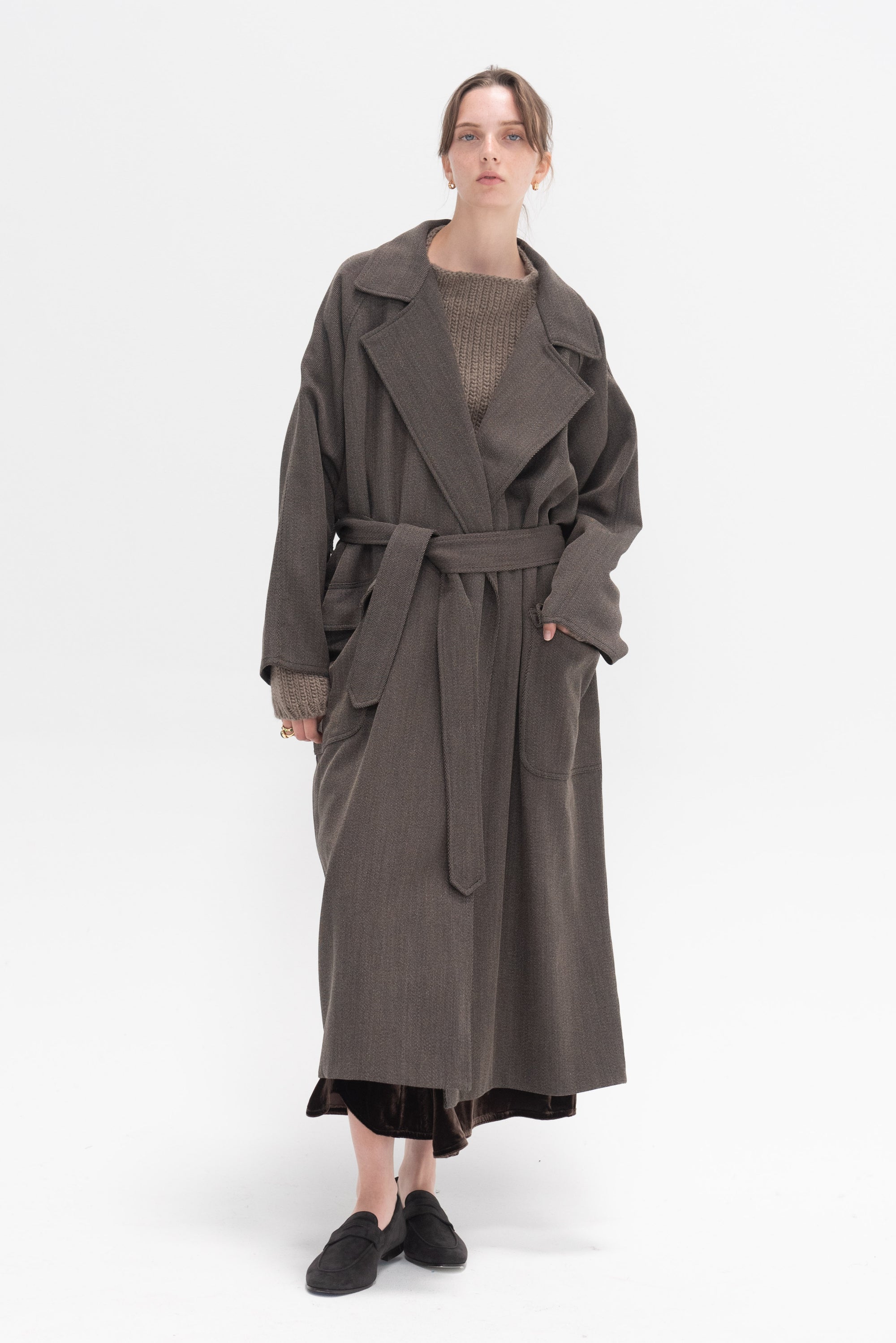 DUŠAN - Oversized Trench Coat, Tortora