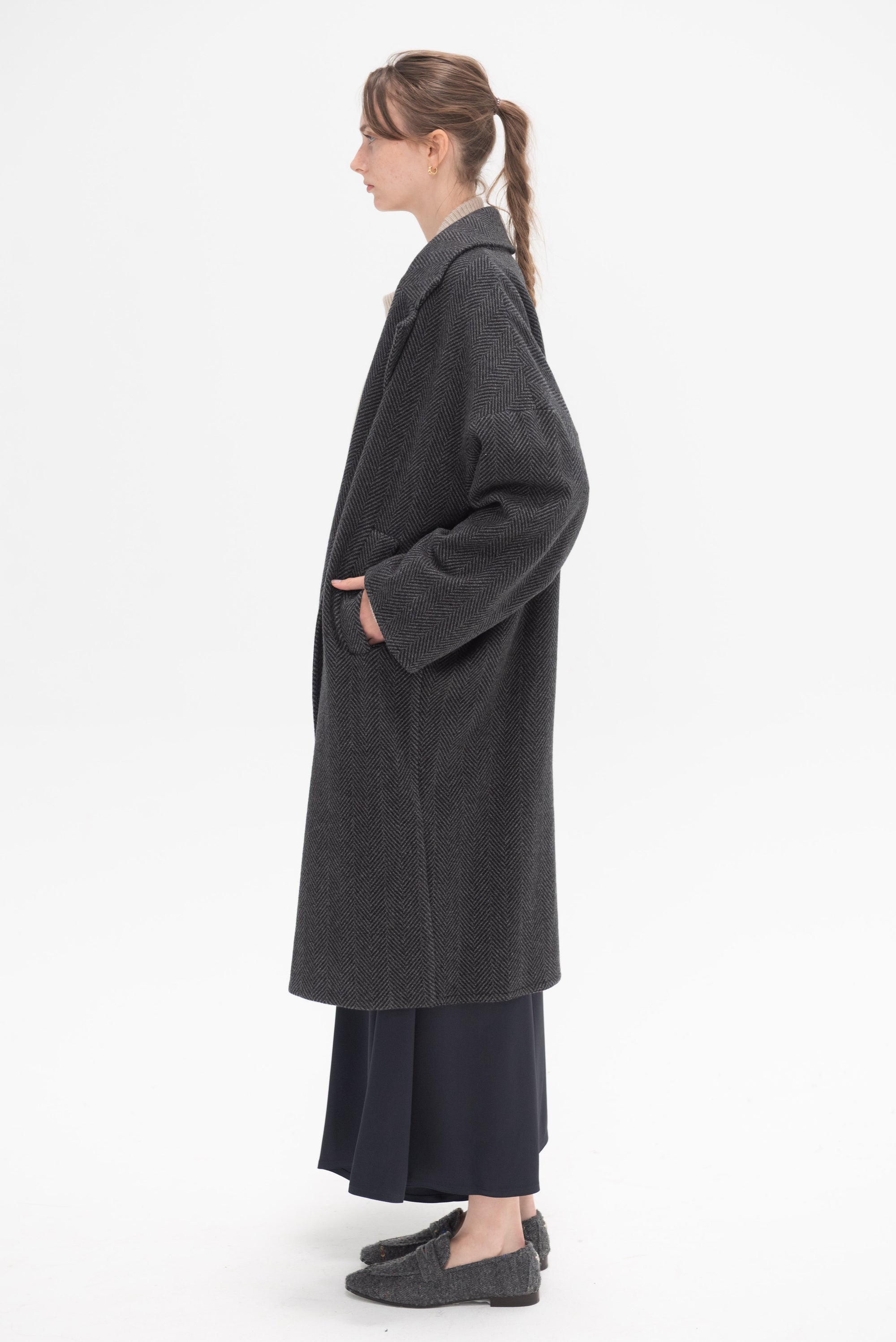 DUŠAN - Oversized Coat, Grey