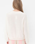 DUŠAN - Regular Round Neck Sweater, White