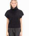 DUSAN - Turtleneck Sleeveless Sweater, Black