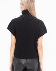 DUSAN - Turtleneck Sleeveless Sweater, Black