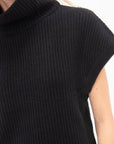 DUSAN - Turtleneck Sleeveless Sweater, Black