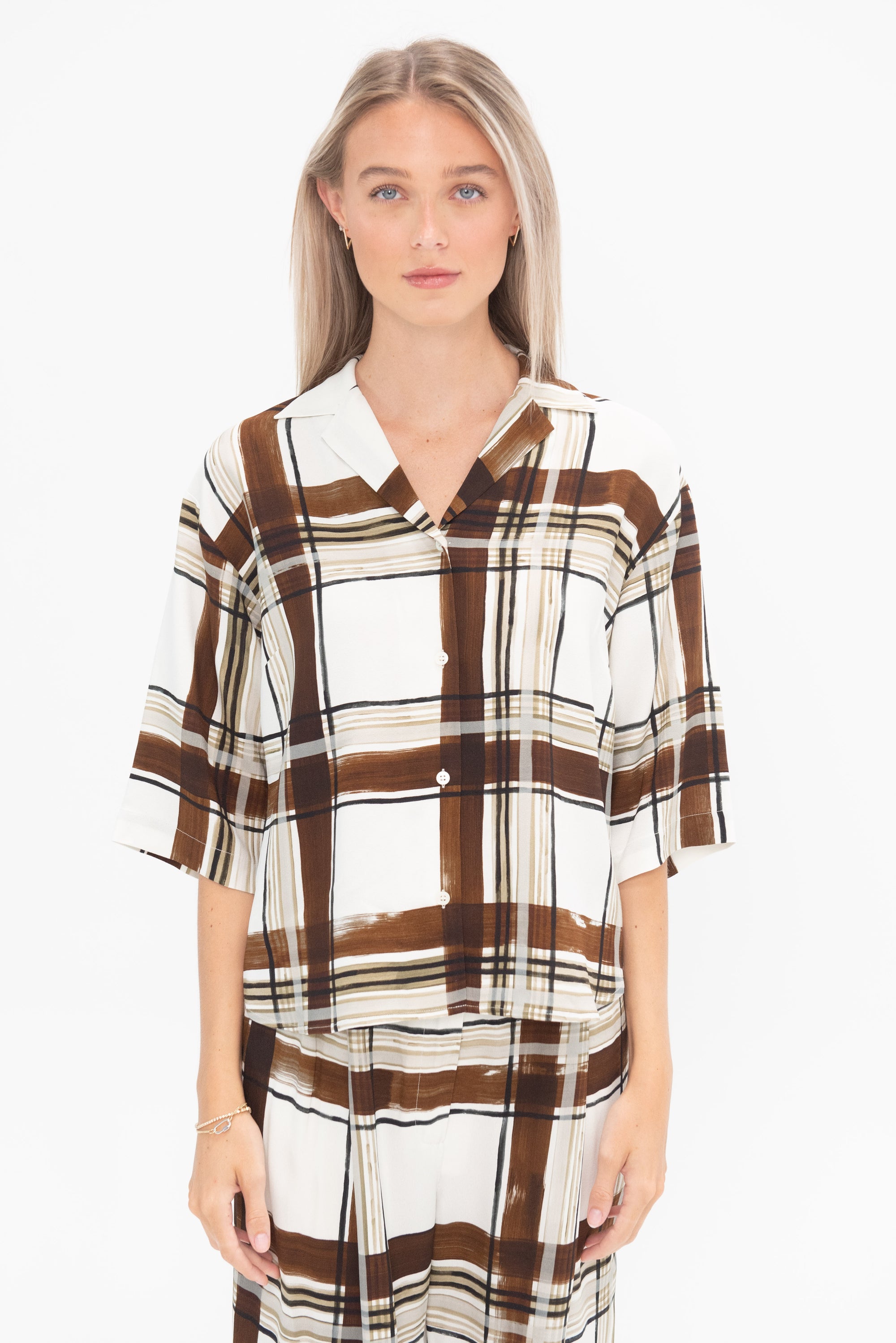 DRIES VAN NOTEN - Button-Down Blouse, Brown