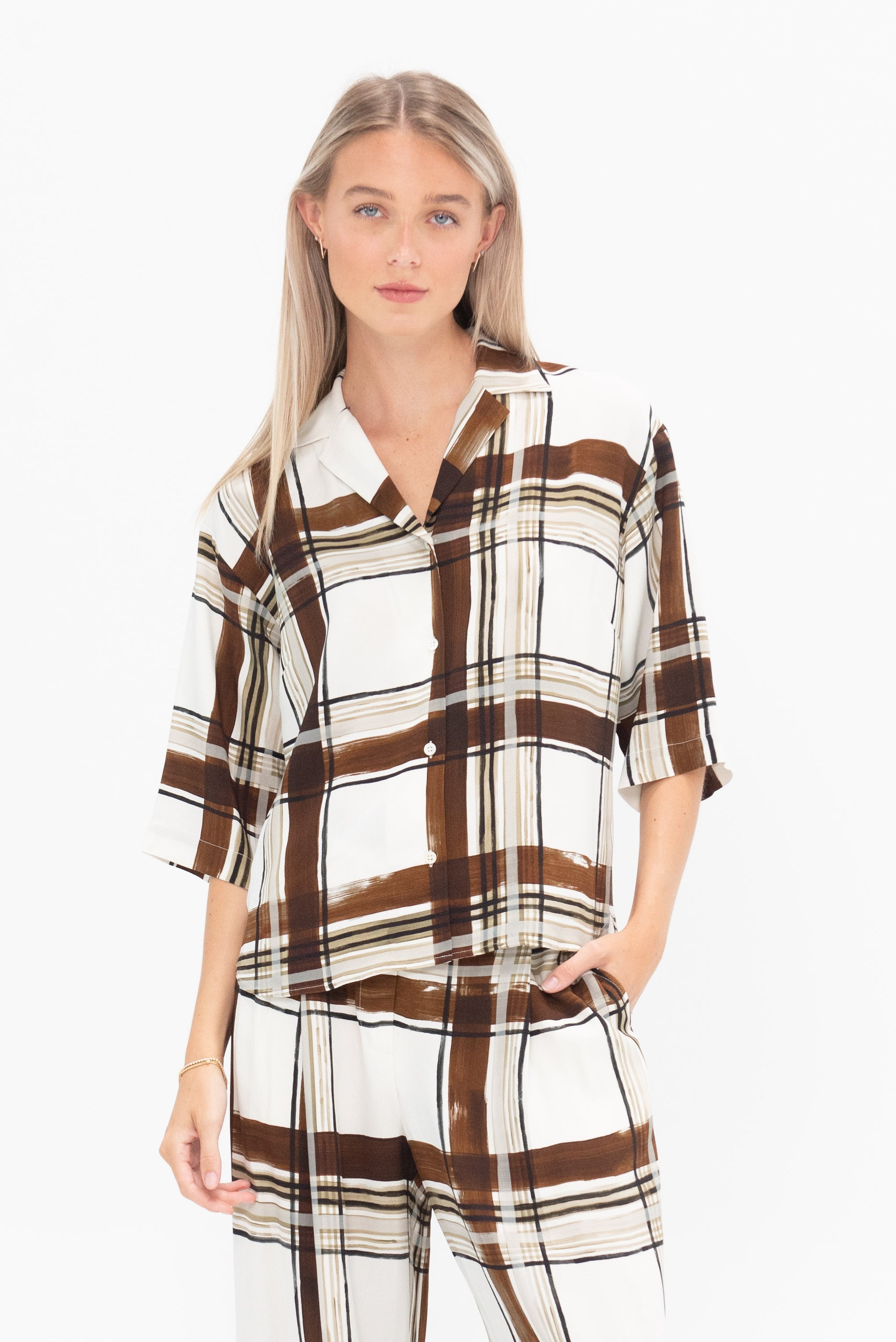 DRIES VAN NOTEN - Button-Down Blouse, Brown