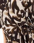 DRIES VAN NOTEN - Abstract Wrap Dress, Brown