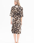 DRIES VAN NOTEN - Abstract Wrap Dress, Brown