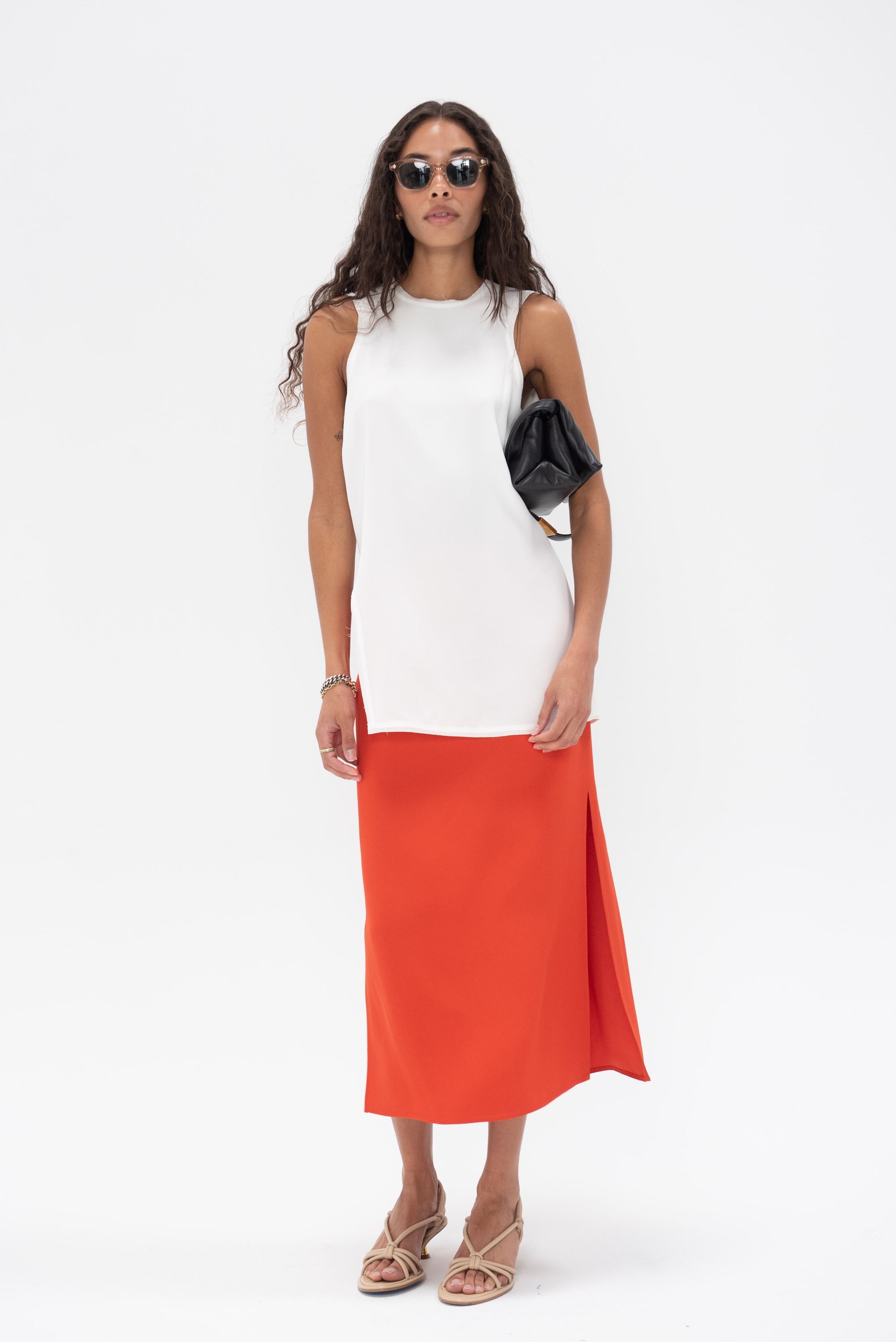 GAUCHERE - Skirt, Sunset Orange