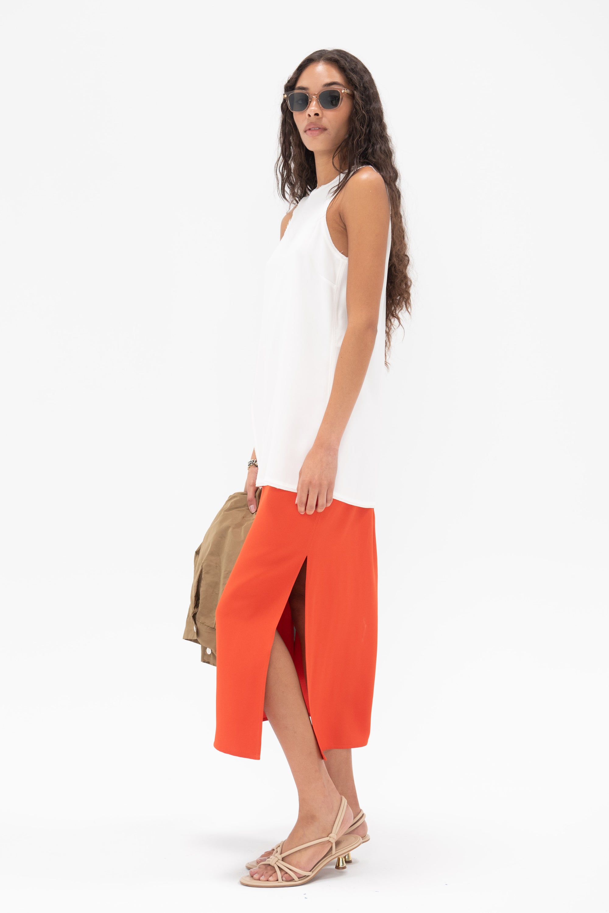 GAUCHERE - Skirt, Sunset Orange