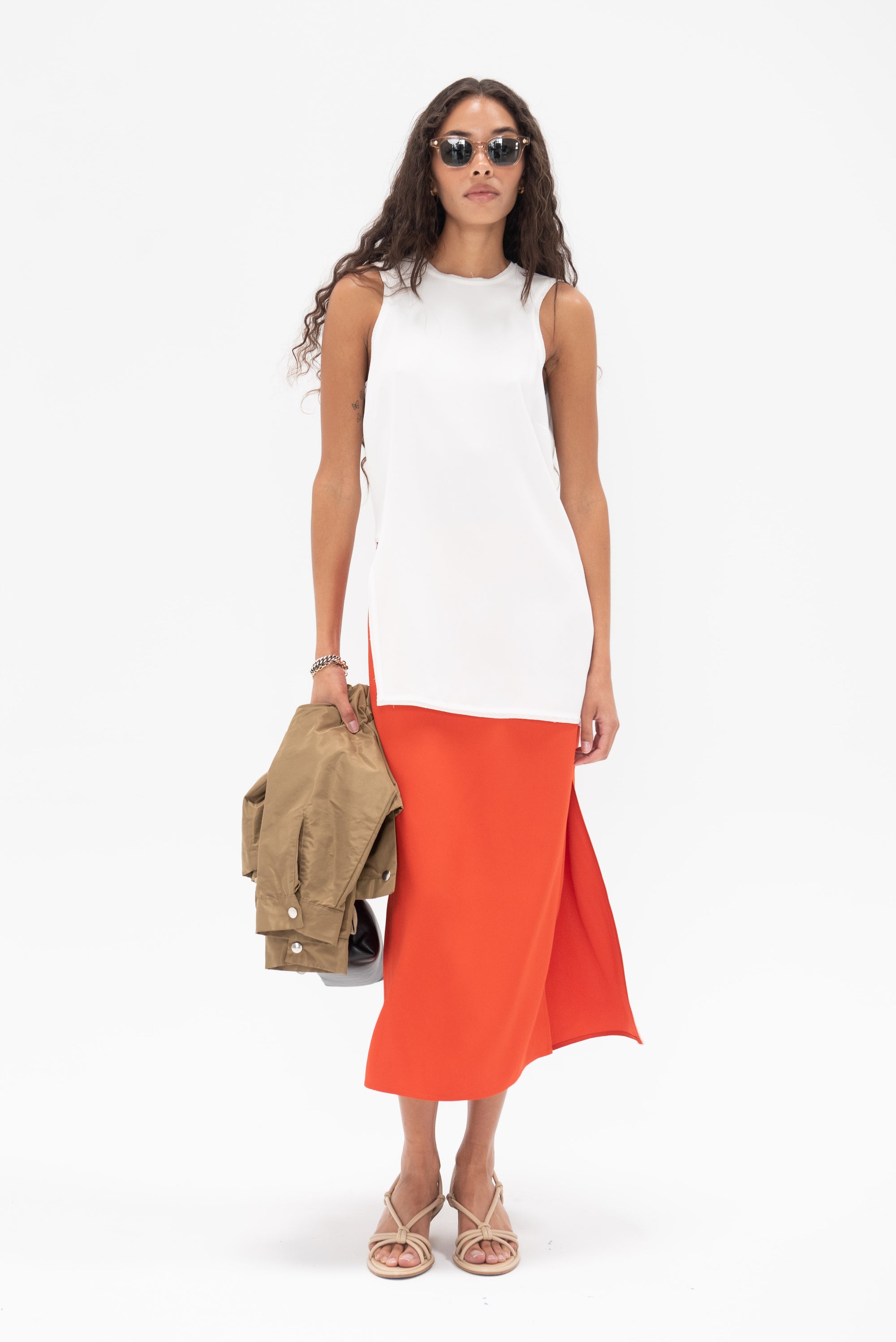 GAUCHERE - Skirt, Sunset Orange