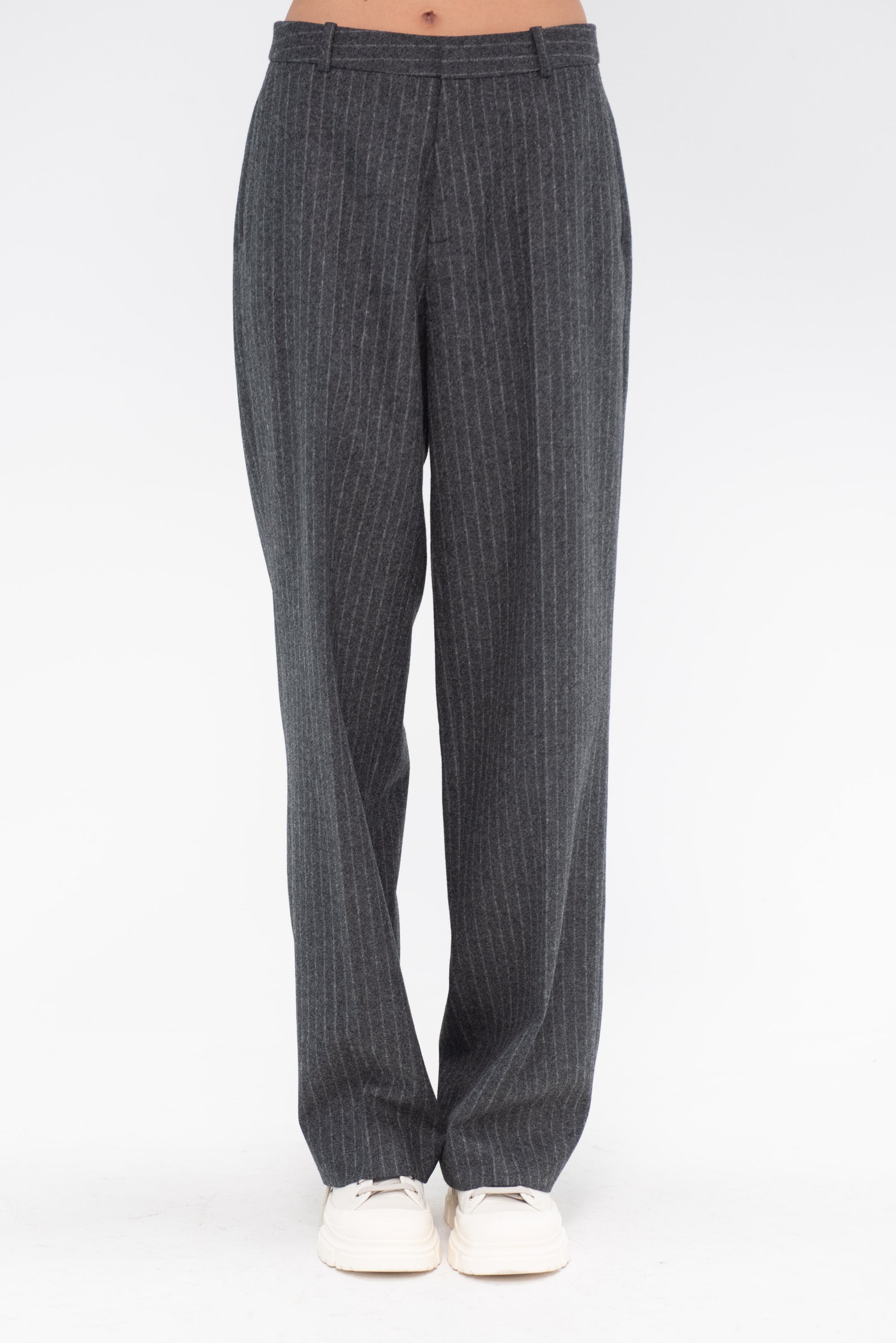 GAUCHERE - Pants, Anthracite Stripes