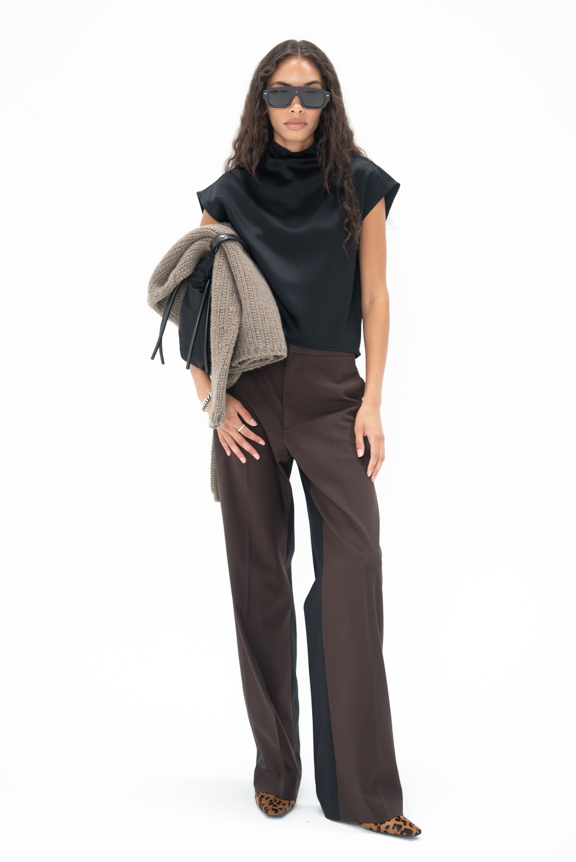 GAUCHERE - Pants, Burgundy Oak &amp; Black