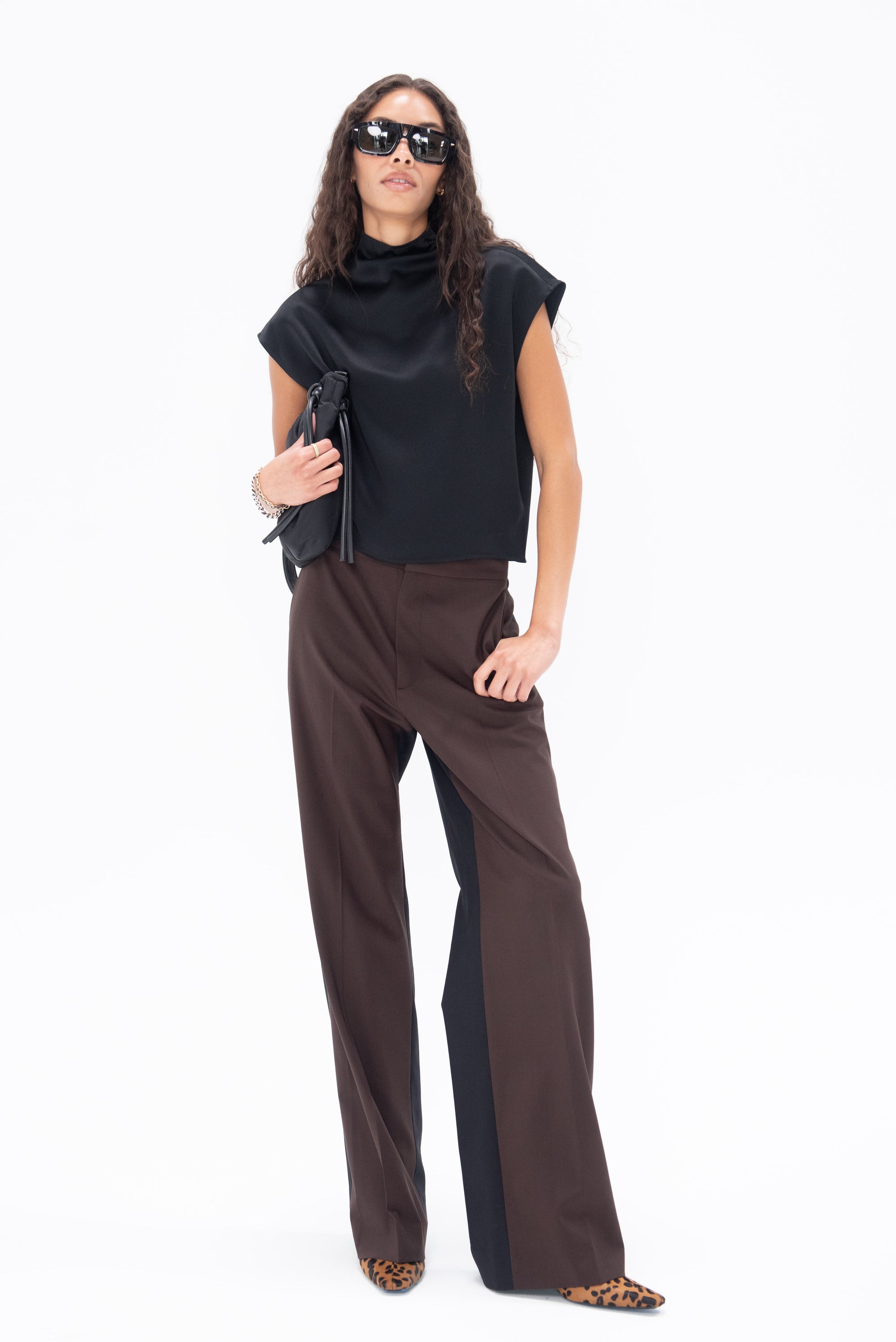 GAUCHERE - Pants, Burgundy Oak &amp; Black