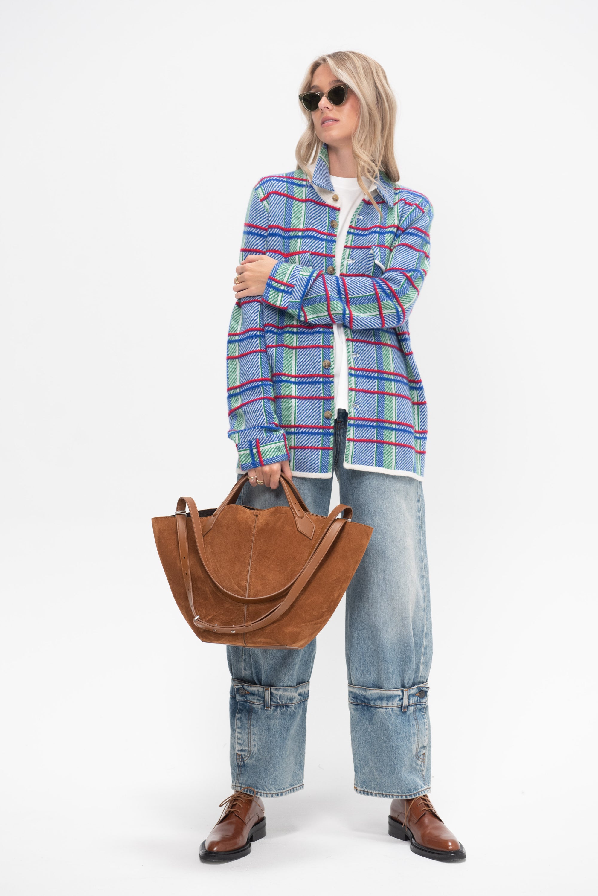 Plaid Work Shirt, Cobalt Combo