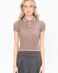 Shrunken Polo Cashmere, Chestnut & Cream