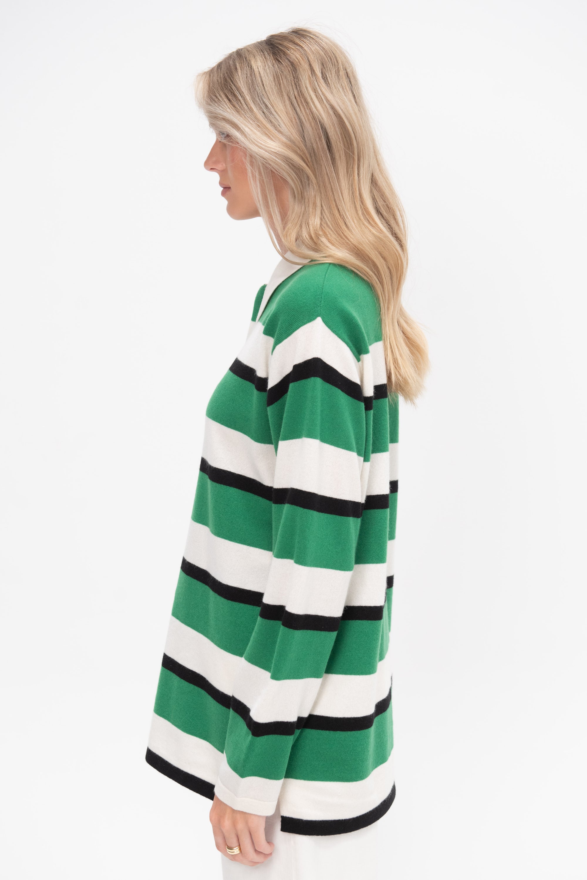 Striped Rugby, Rainforest &amp; Cream Stripe