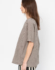 Akari Shirt, Brown & White