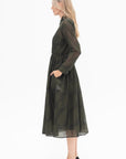 HACHE - Arriccio Dress, Military Green