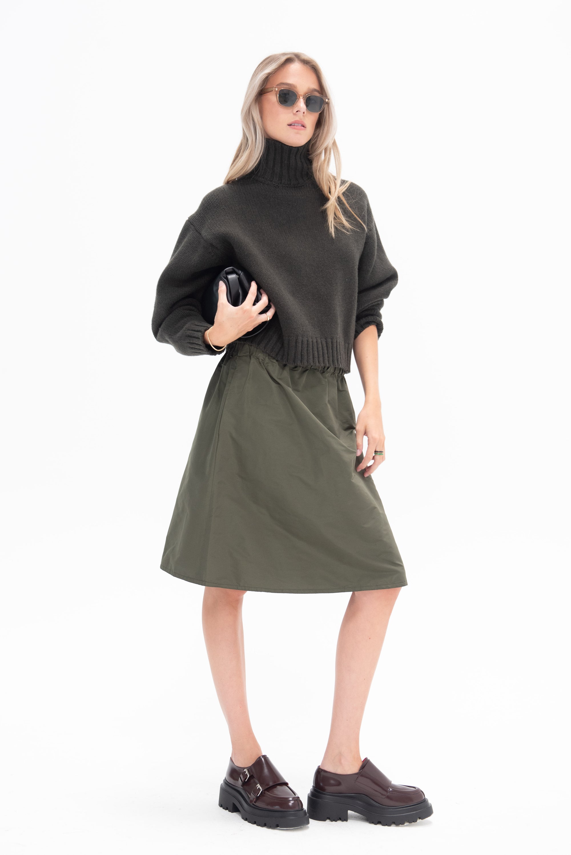 HACHE - Gotland Sweater, Dark Green